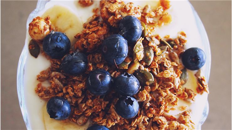 Picture Of Breakfast Cereals With Blueberries
