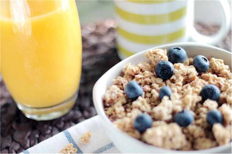 Picture Of Cereal Breakfast Blueberries