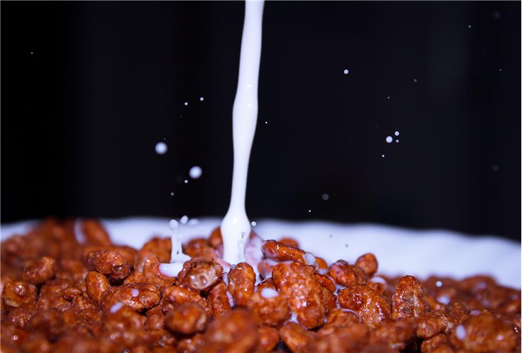 Picture Of Choco Cereals Muesli With Milk